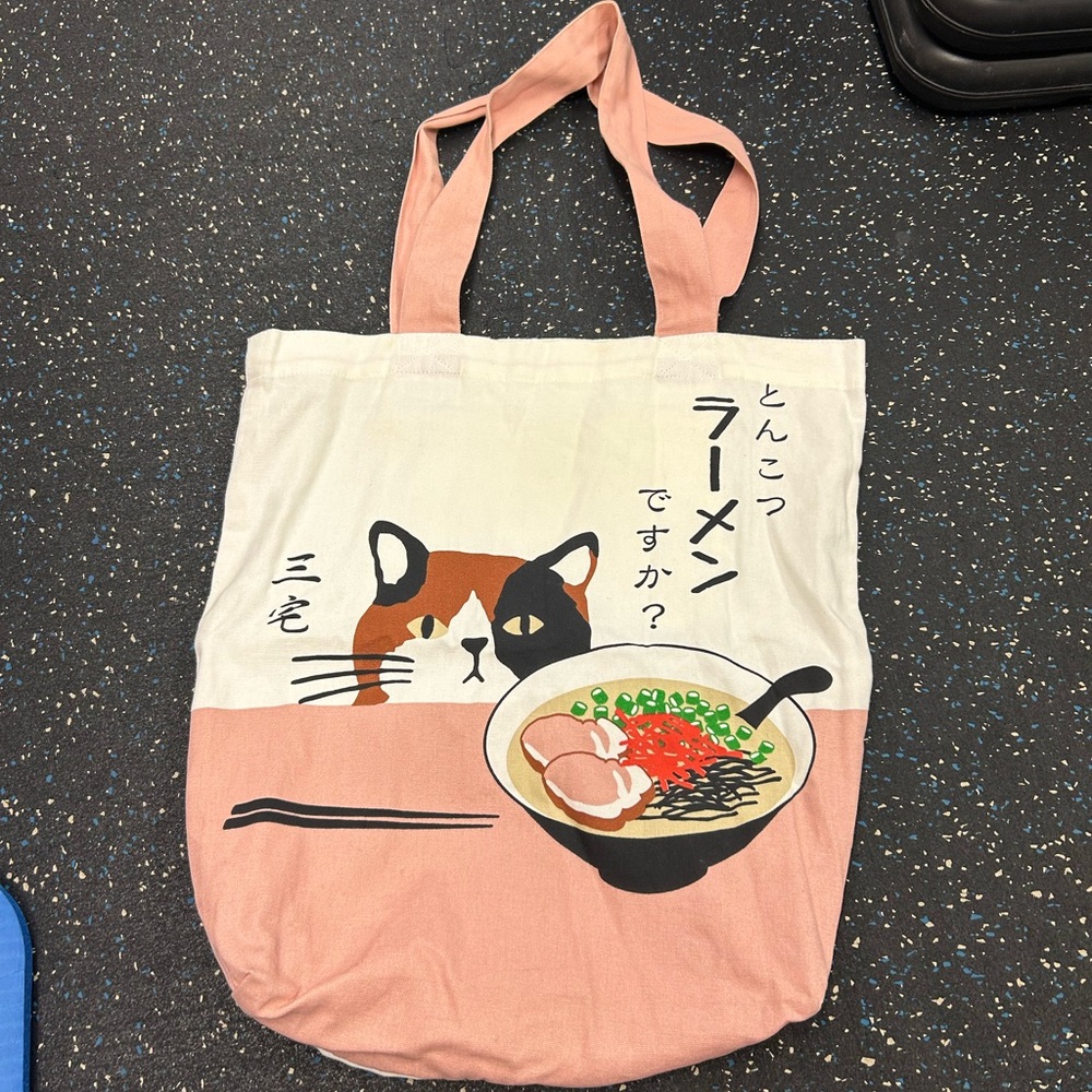 Cute Cat Ramen Tote Bag